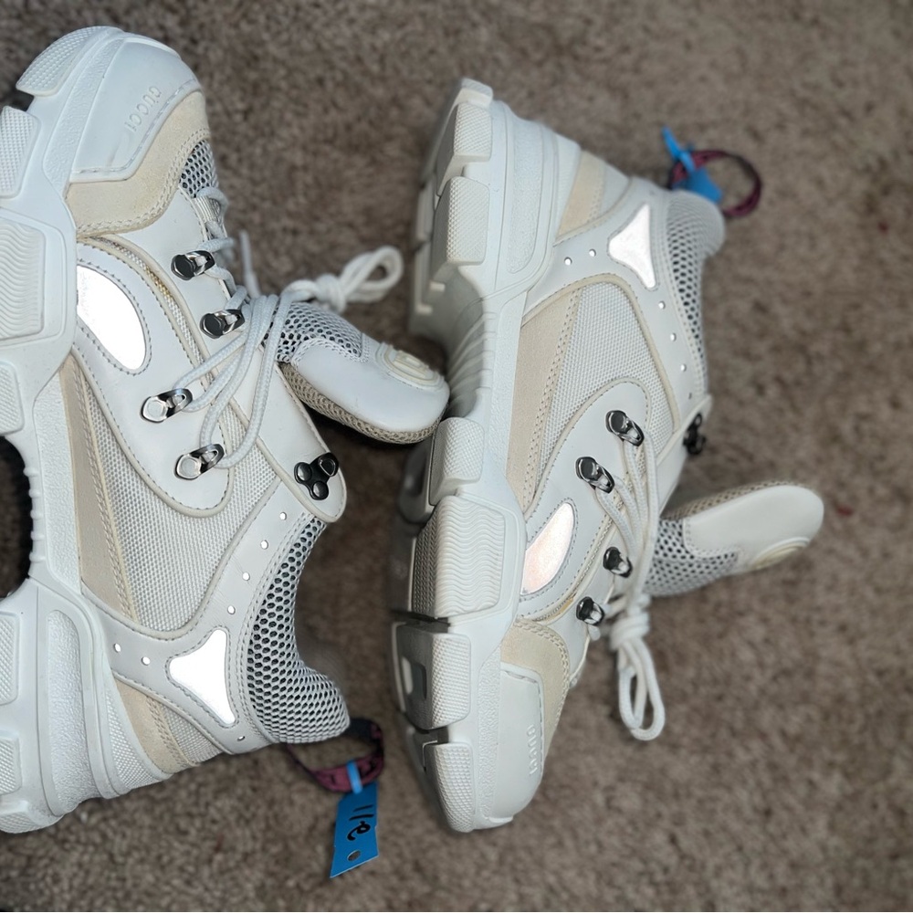 Gucci White and Cream Sneakers Modern Streetwear